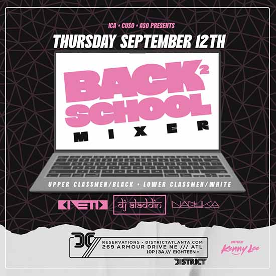 Back to School Mixer at District Atlanta on Thursday, September 12th