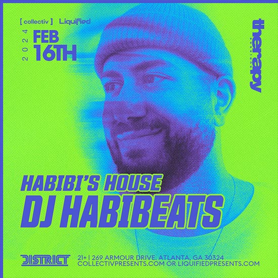 DJ Habibeats is set to ignite the dance floor at District Atlanta on February 16th