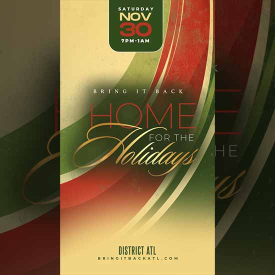 Bring It Back at District Atlanta on Saturday, November 30th