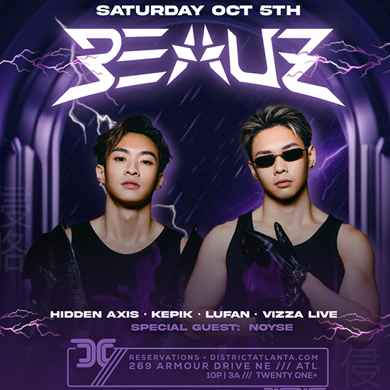 InvAsian presents BEAUZ Saturday, October 5th, 2024