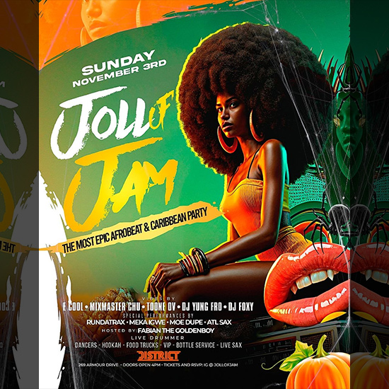 Jollof Jam at District Atlanta on Sunday, November 3rd
