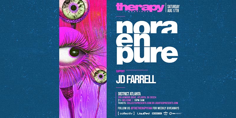 Join us Saturday, August 17th at District Atlanta for  Nora En Pure, the queen of deep house music.