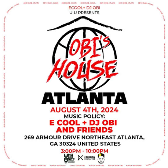 Obi's House Atlanta at District Atlanta on Sunday, August 4th
