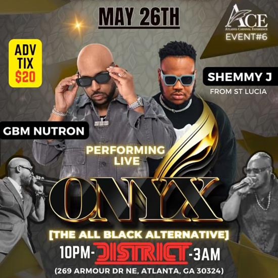 Join us on Sunday, May 26th, as GBM NUTRON X SHEMMY J perform their greatest hit LIVE for Onyx.