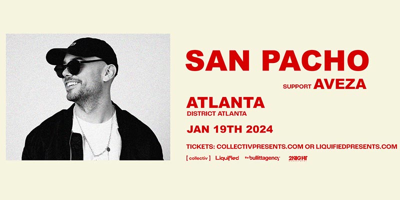 We are thrilled to announce that San Pacho will be taking the stage at District Atlanta on Friday, January 19th.