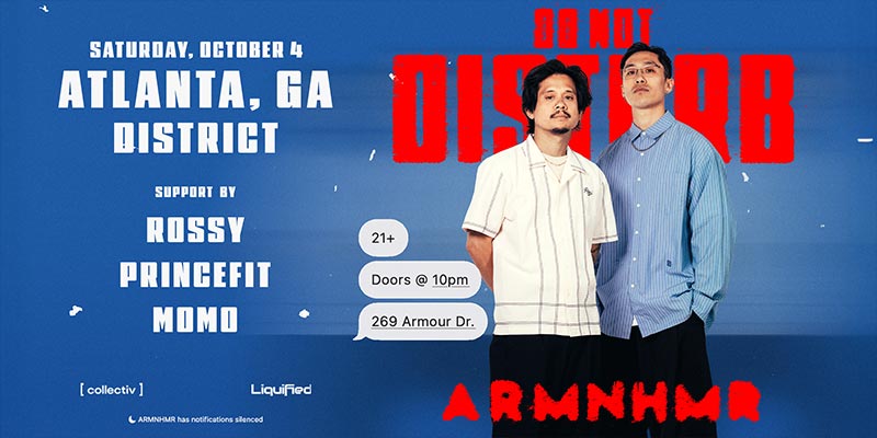 ARMNHMR at District Atlanta on Saturday, October 4th!