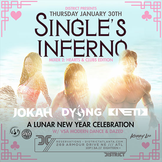 Single's Inferno Mixer 2: Hearts & Clubs Edition at District Atlanta on Thursday, January 30th