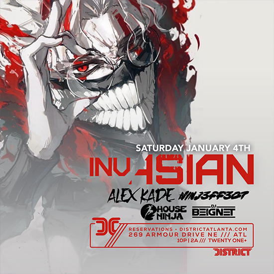 Invasian at District Atlanta on Saturday, January 4th