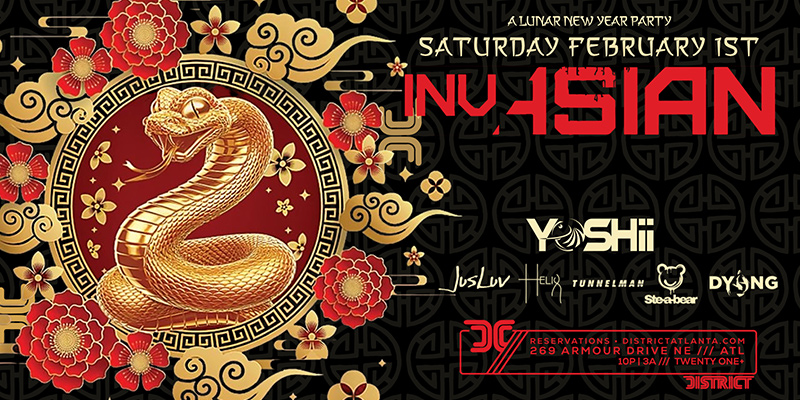 Invasian at District Atlanta on Saturday, February 1st