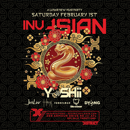 Invasian at District Atlanta on Saturday, February 1st