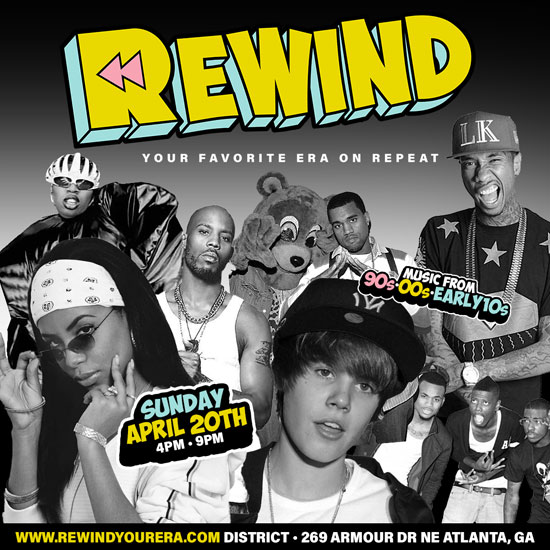 Rewind at District Atlanta on Sunday, April 20th!