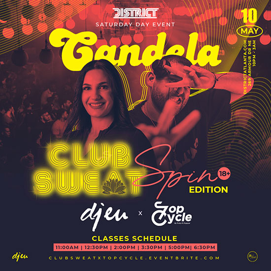 Club Sweat: Spin Edition - Featuring Top Cycle at District Atlanta Saturday, May 10th