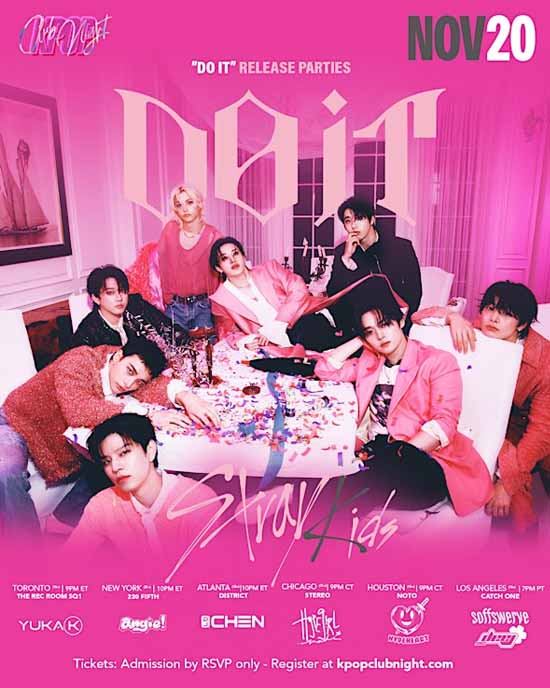 Stray Kids "DO IT" Release Party in Atlanta at District Atlanta on Thursday, November 20th!