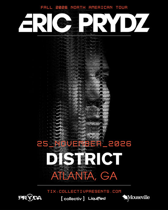 Eric Prydz headlines at District Atlanta on Wednesday, November 25th!
