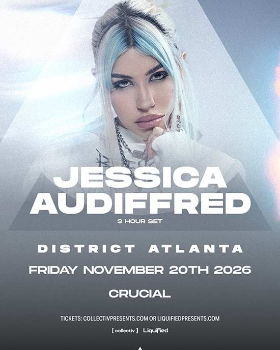 Jessica Audiffred headlines at District Atlanta on Friday, November 20th!
