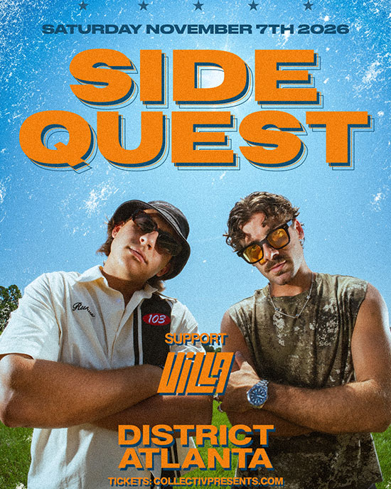 Sidequest headlines at District Atlanta on Saturday, November 7th!