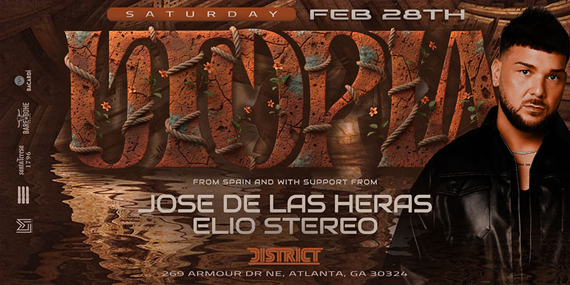 UTOPIA presents: Jose De las Hera at District, Saturday, Feburary 28th