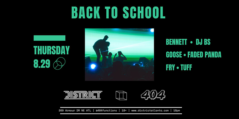 Back to School College Party at District Atlanta on Thursday, August 29th