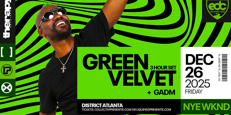 Green Velvet at District Atlanta on Friday, December 26th!