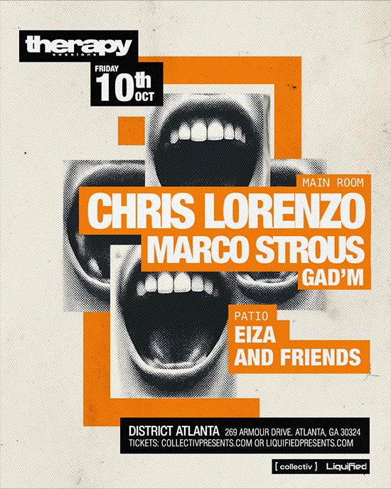 Chris Lorenzo, UK Tech House mastermind performs at District Atlanta on Friday, October 10th