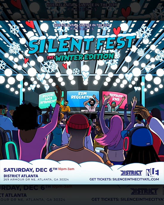 Silent Night at District Atlanta on Saturday, December 6th!
