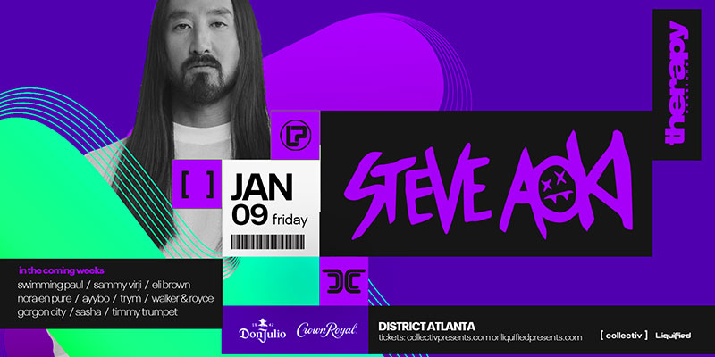 Steve Aoki at District Atlanta on Friday, January 9th!