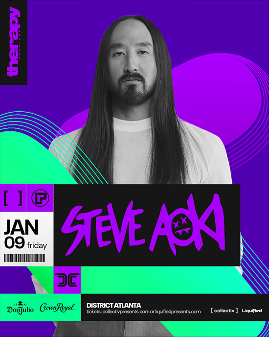 Steve Aoki at District Atlanta on Friday, January 9th!