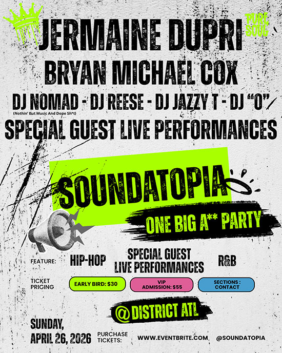SoundAtopia at District Atlanta on Sunday, April 26th!