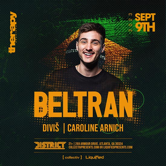 Don't miss the electrifying performance of the year as Brazilian tech house sensation Beltran takes over the stage at District Atlanta on September 9th!
