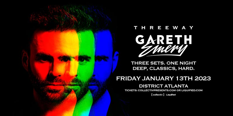 Gareth Emery is taking over District for an incredibly unique experience! He'll be playing three different sets in one night: deep, classics, and hard. Don't miss out on this legendary performance!