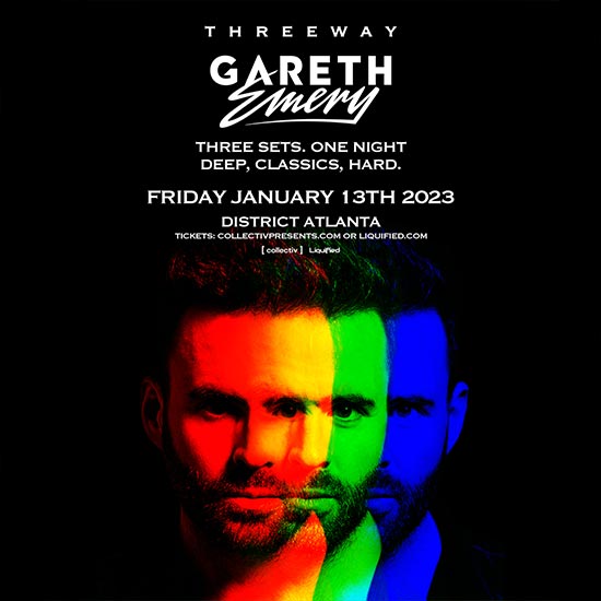 Gareth Emery is taking over District for an incredibly unique experience! He'll be playing three different sets in one night: deep, classics, and hard. Don't miss out on this legendary performance!