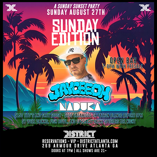 Join us for an unforgettable District Sunday Edition: A Sunset Party on August 27th!